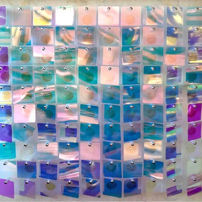 Wind-moving plate Wind-moving gusset plate Decorative gusset plate Wind-moving buckle Transparent baseboard Party sequin background wall