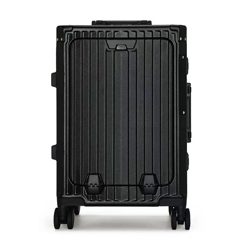Multifunctional Front Opening Suitcase Pc Aluminum Frame 20inch Boarding Case Password Suitcase Rechargeable Trolley Case Wholesale
