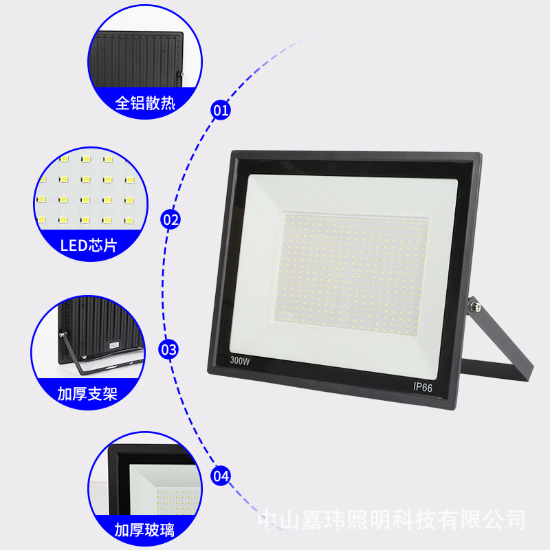 Led projection light small apple LED outdoor light water repellent flood light bright projection light 100W die-cast aluminum cross-border