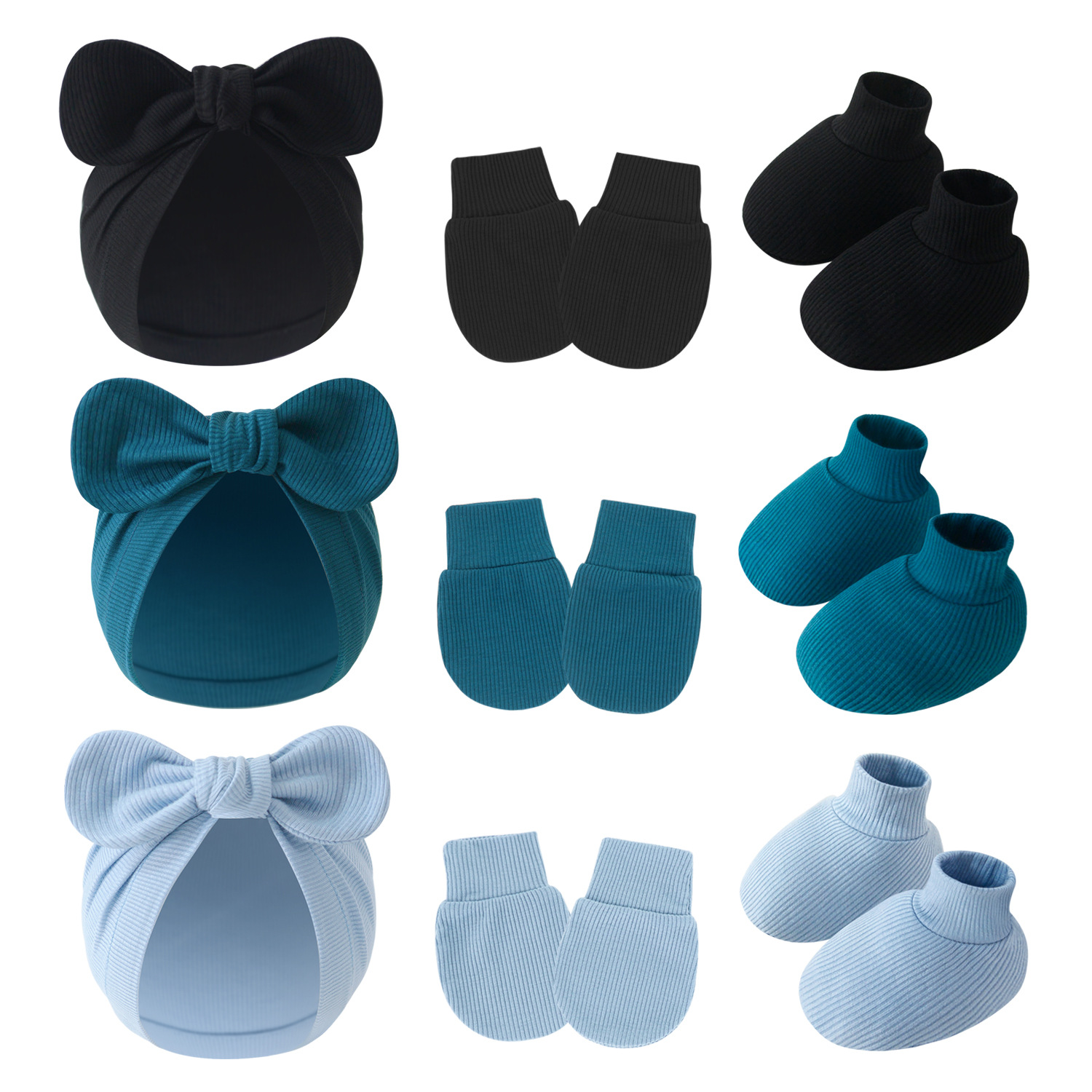 Children's turtle cap baby India cap baby ball knottie cap ins Europe and America wholesale rabbit ear cap gloves foot cover