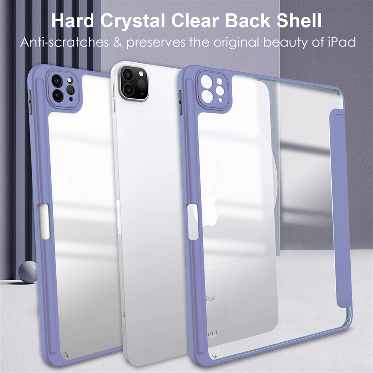 Suitable for iPad Protective Case Acrylic 10.9/11 Anti-Bending 9.7 Inch 10.2 Pen Slot Two-In-One Soft Edge Protective Case