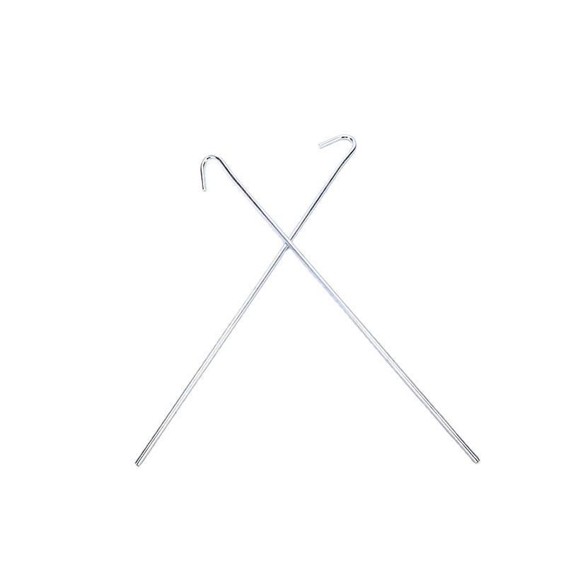 Canopy outdoor U-shaped 7-Word 9-shaped question mark sharpening ground nail pig tail hook turf spiral ground nail fixed pile