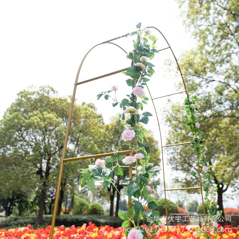 Source Factory Cross-border Hot Sale Courtyard Iron Arch Climbing Rack Wedding Garden Rose Flower Rack Grape Rack