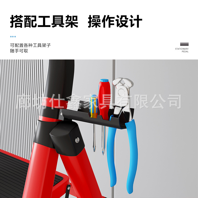 Ladder Telescopic Ladder Household Folding Ladder Multi-Functional Herringbone Ladder Aluminum Alloy Thickened Staircase Portable Step Ladder Wholesale