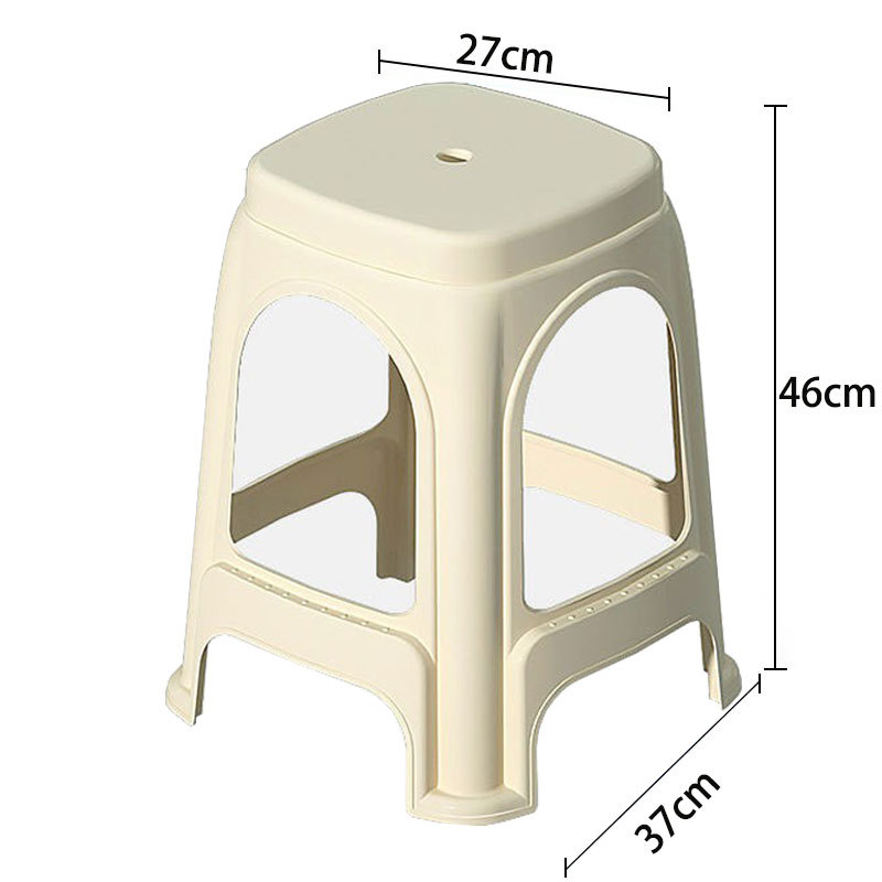Plastic Chair Household Thickened High Stool Stackable Casual Simple Style Bench Outdoor High Plastic Stool