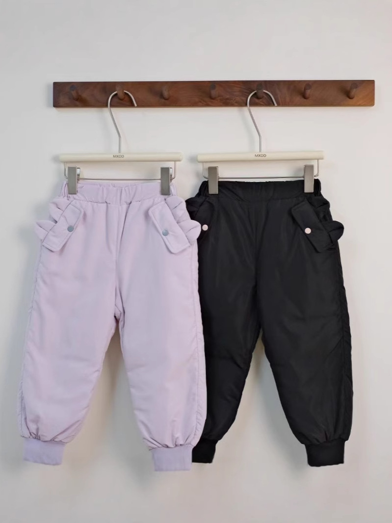 Детские брюки с утеплителем для девочек, зимние, теплые, лыжные брюки, вырез с этикеткой