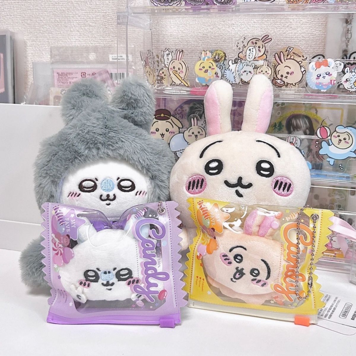 Japanese Candy Yum Bag Gu Mei Props Badge Storage Display Pain Bag Pendant Grain Protection Card Set