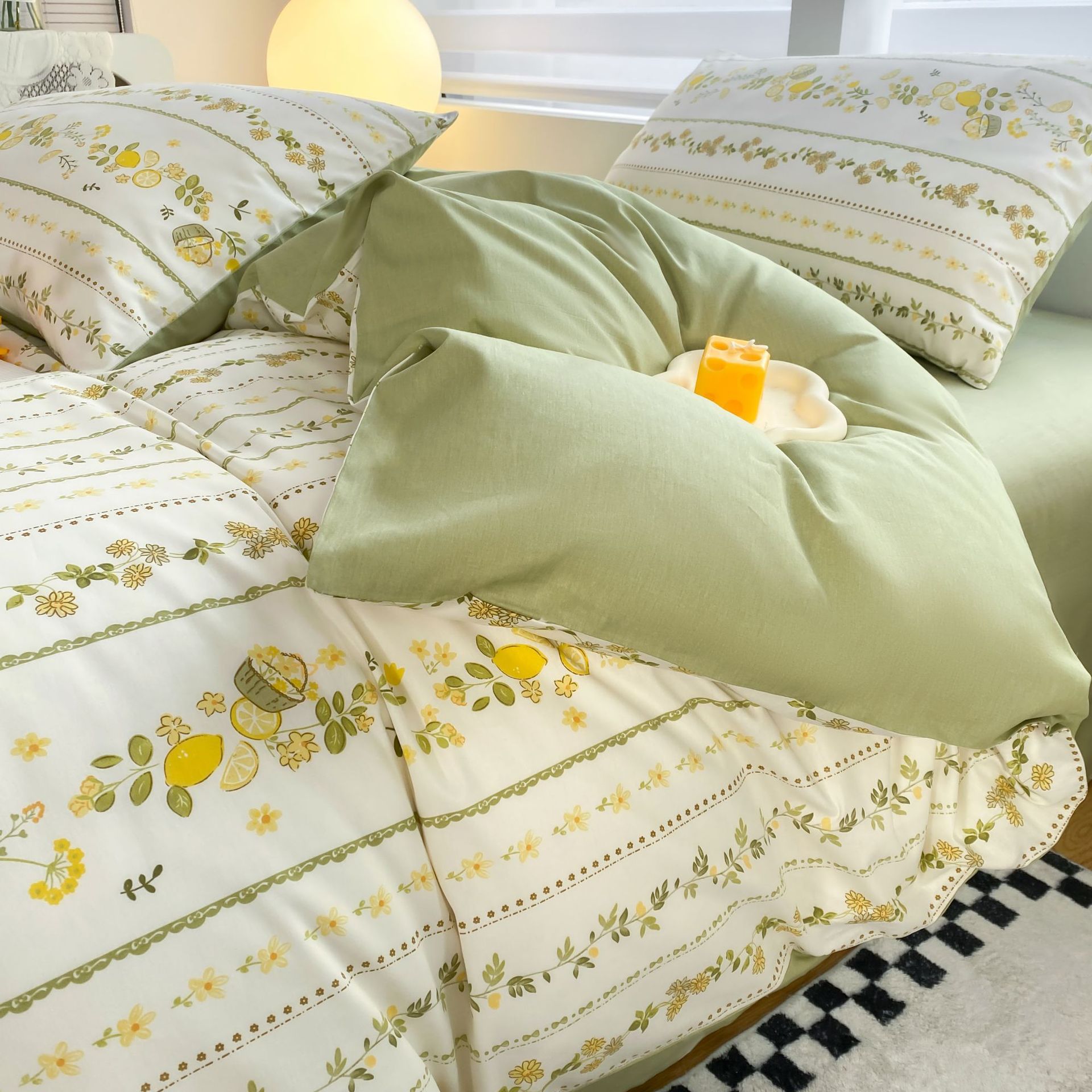 New Cartoon Bedding Four-piece Bed Sheet Quilt Cover Three-piece Single Double Student Dormitory Bedroom