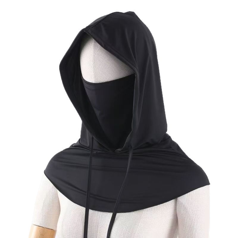 Sun Protection Mask, Hat, Integrated Neck Protector, Full Face Anti-Uv Cycling Hood, Ice Silk Scarf for Men