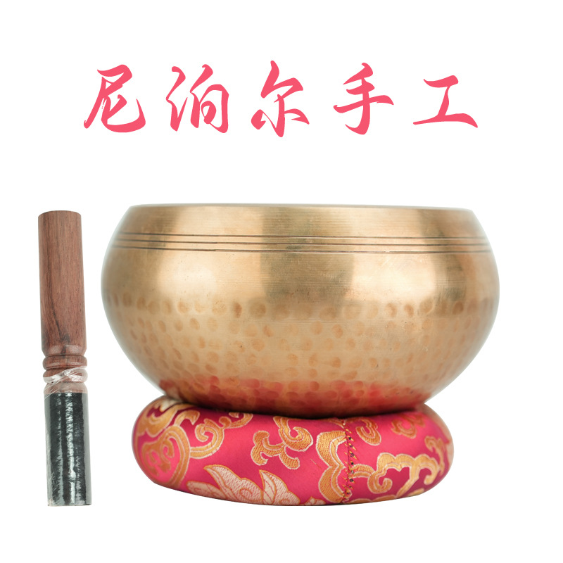 Чаша для звука, ручная работа из Непала, чаша для медитации с полнолунием, чаша из бронзы