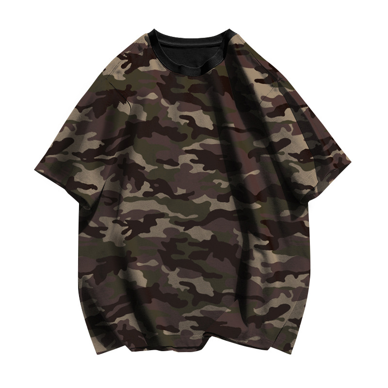 RT0534 short sleeve-RDK0934 shorts yellow camouflage short sleeve shorts versatile casual suit