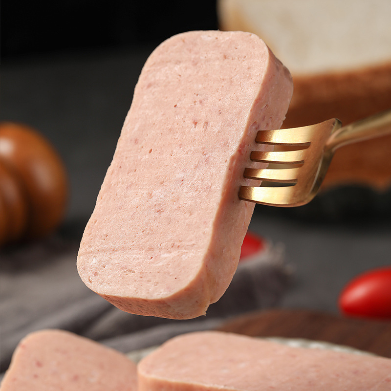 Cofco Merlin Canned Luncheon Meat 198g Wholesale Hot Pot Ham Sausage Ready-To-Eat Pork Canned