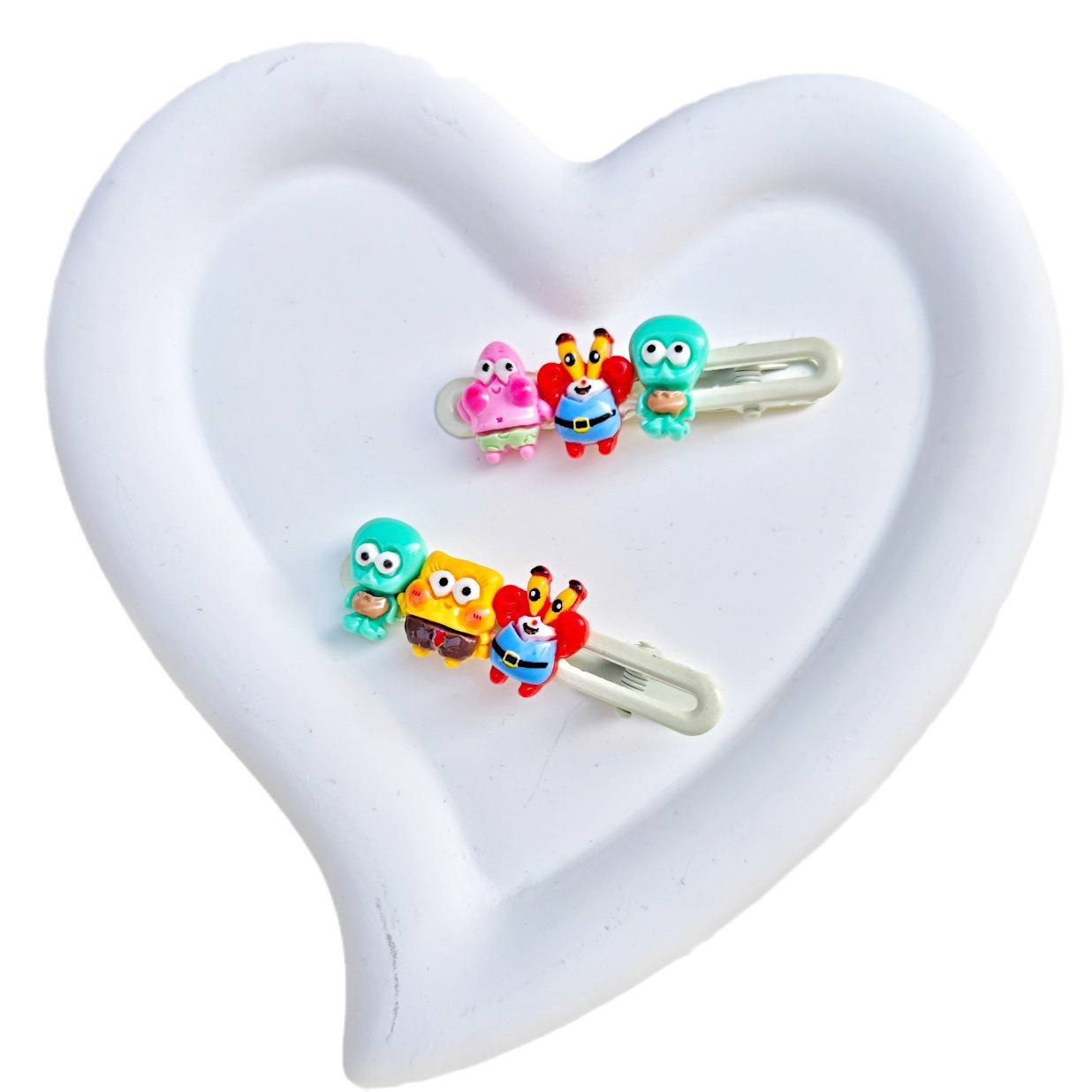 Sponge Baby hairpin female left Sea clip broken hair Star Pie star side clip dopamine student cute girl heart
