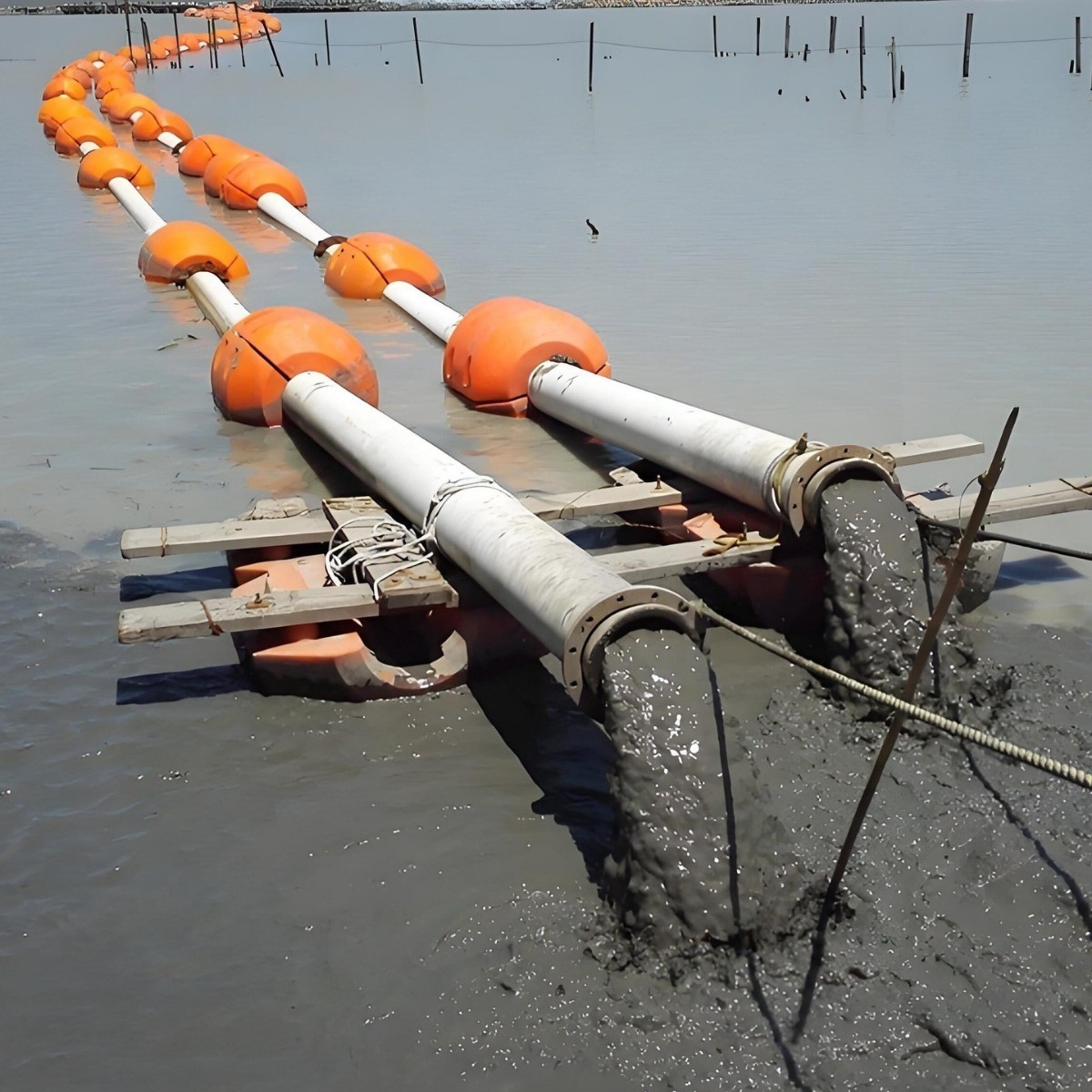 Плавающий буй из ПЭ для дноуглубительных работ и зажимов трубопроводов, плавающее тело для перехвата загрязнений и мусора в реке