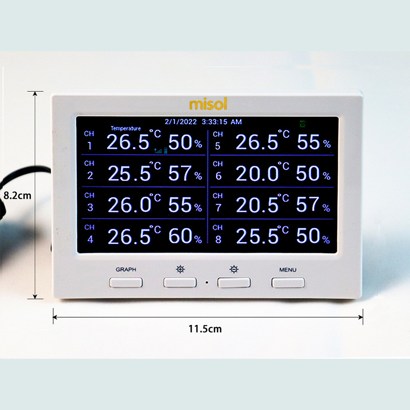 Misol Temperature and Humidity Recorder Supports 5 Sensor Supports Multiple Sensor Temperature and Humidity Hp3001