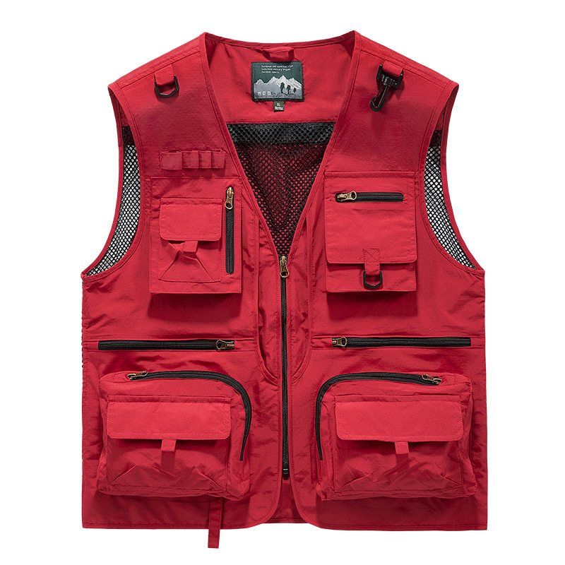 Spring and Autumn New Mesh Quick-drying Vest Men's Casual Outdoor Multi-bag Fishing Photography Vest 8512