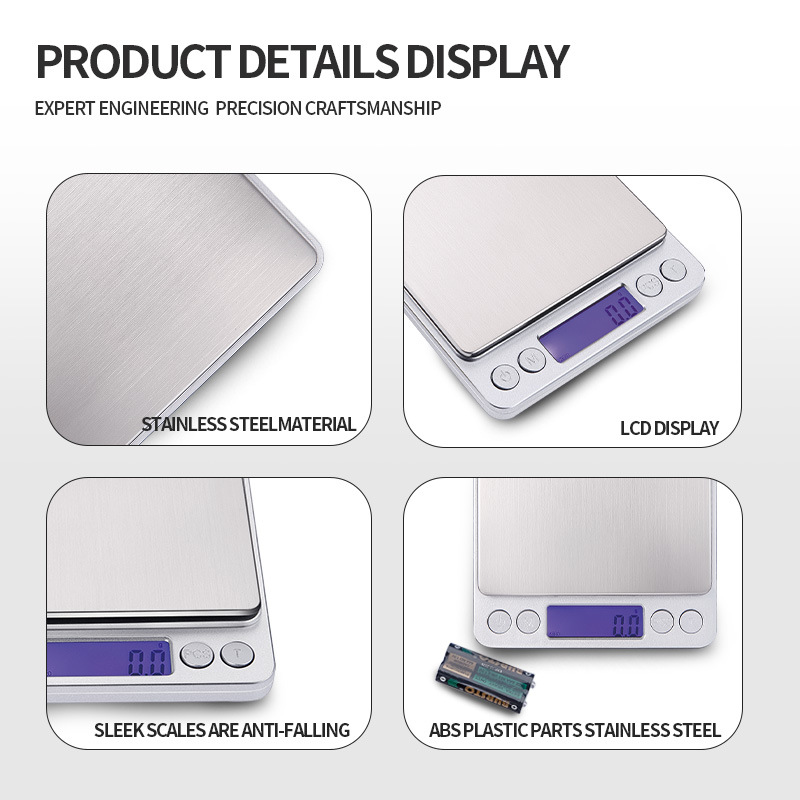 Wholesale Kitchen Special Food Weighing Gram Weight Lcd Display Portable Stainless Steel Multi-Function High-Precision Electronic Scale