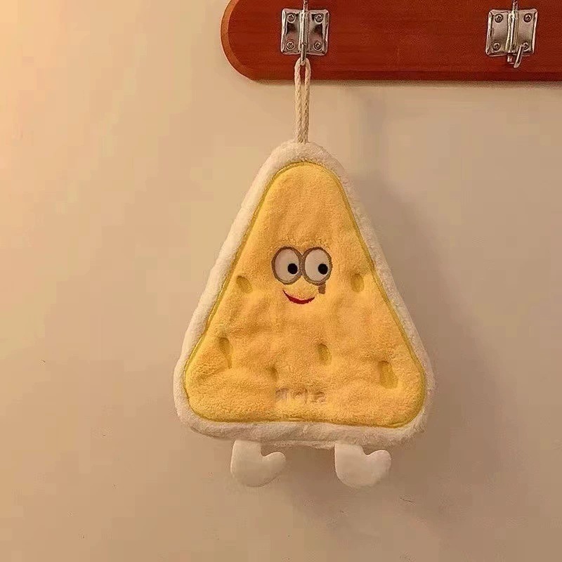 Cross-Border Baked Cheese Cartoon Hand Towel New Hanging Hand Towel Quick-Drying Rag Children's Thickened Coral Velvet Handkerchief
