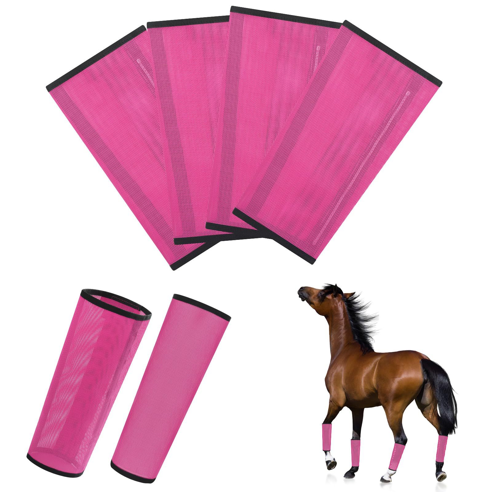 4PCS Breathable Pegasus Boots Cover Horse Leg Guard Mosquito-proof Horse Leg Guard Mesh Horse Leg Guard Horse Leg Cover