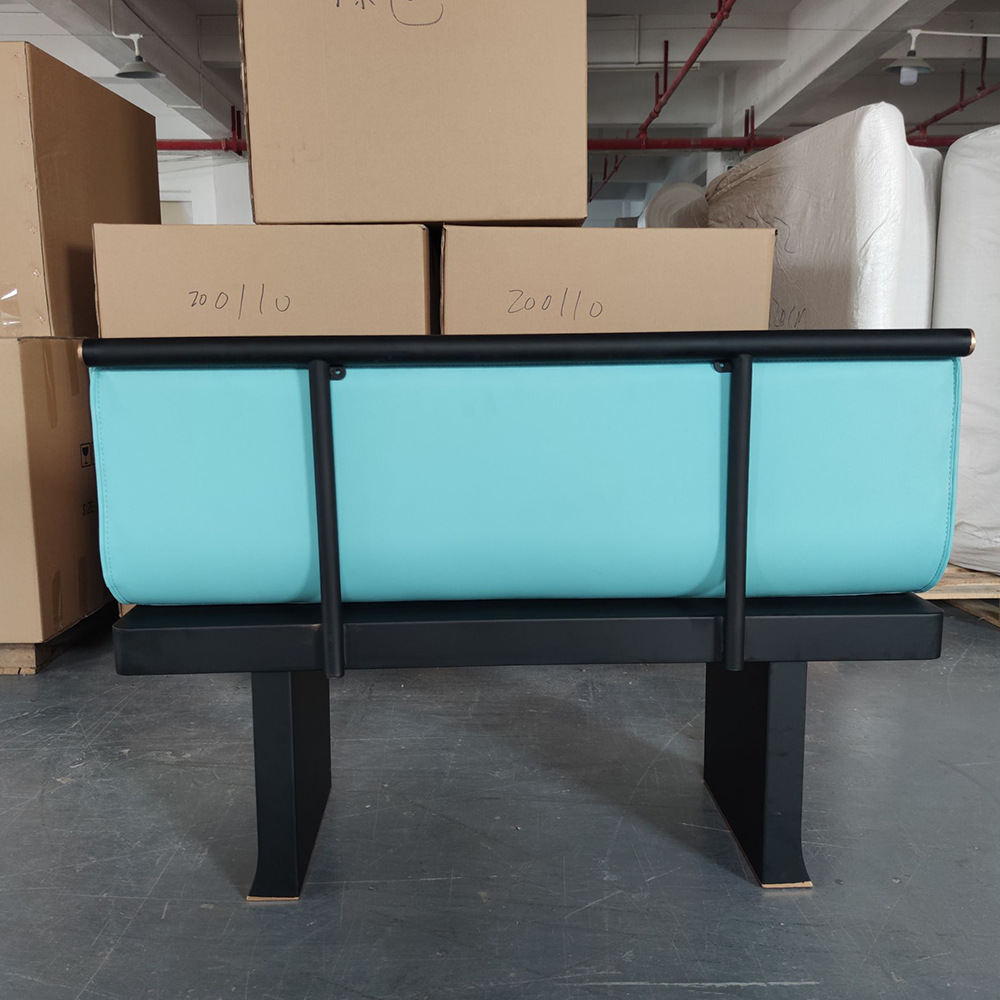 Foshan Manufacturer Modern Minimalist Cafe Restaurant Ktv Hot Pot Restaurant Double Leather Art Booth Sofa Music Dining Bar