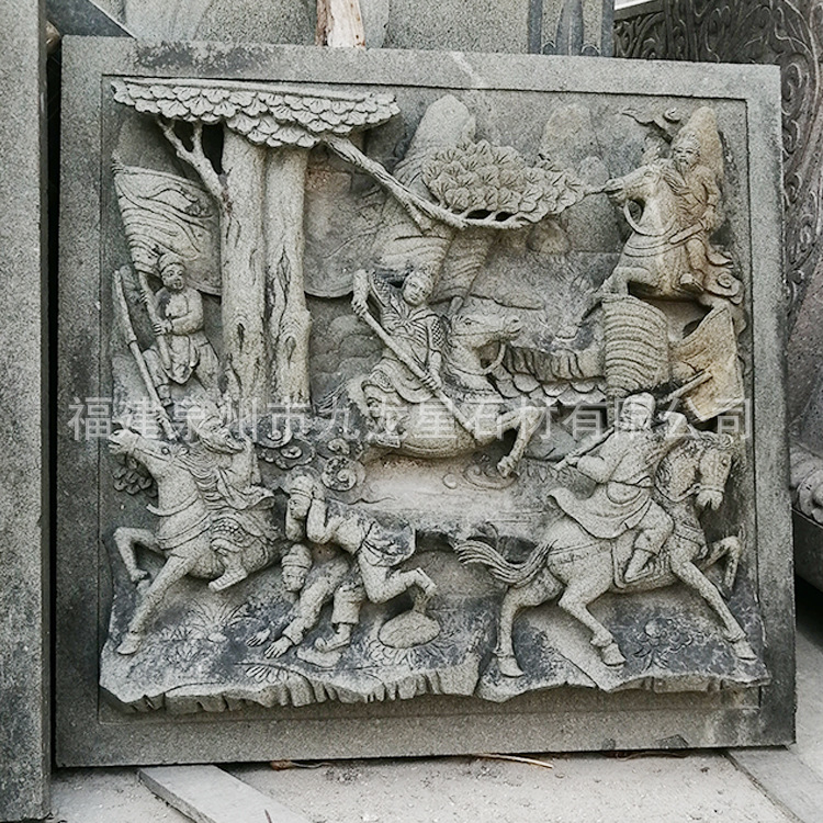 White marble stone carving relief granite screen wall stone carving character relief mural campus culture square background wall