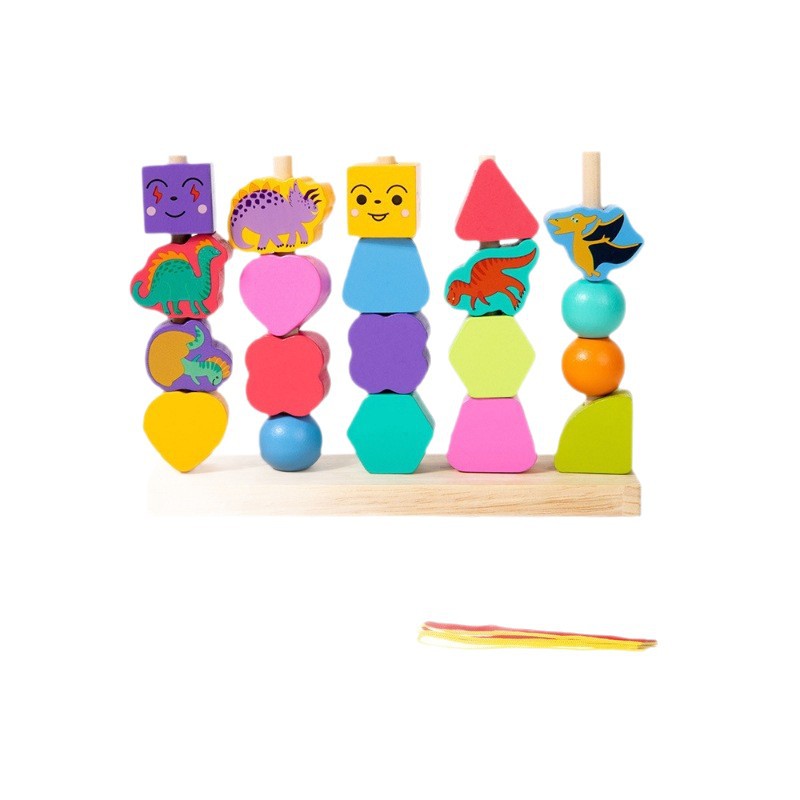 Montessori Bead Box Early Education Teaching Aids Kidsren's Educational Intelligence Five Sets of Columns Matching Color Recognition Concentration Training Toys