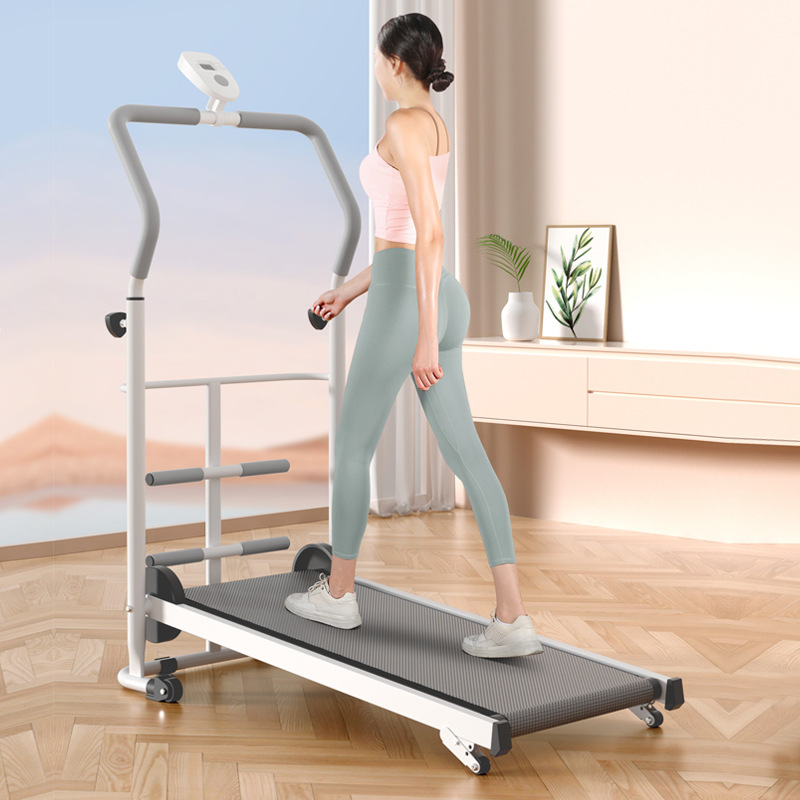Беговая дорожка для дома, двухколесная, складная, бесшумная, механическая, многофункциональная