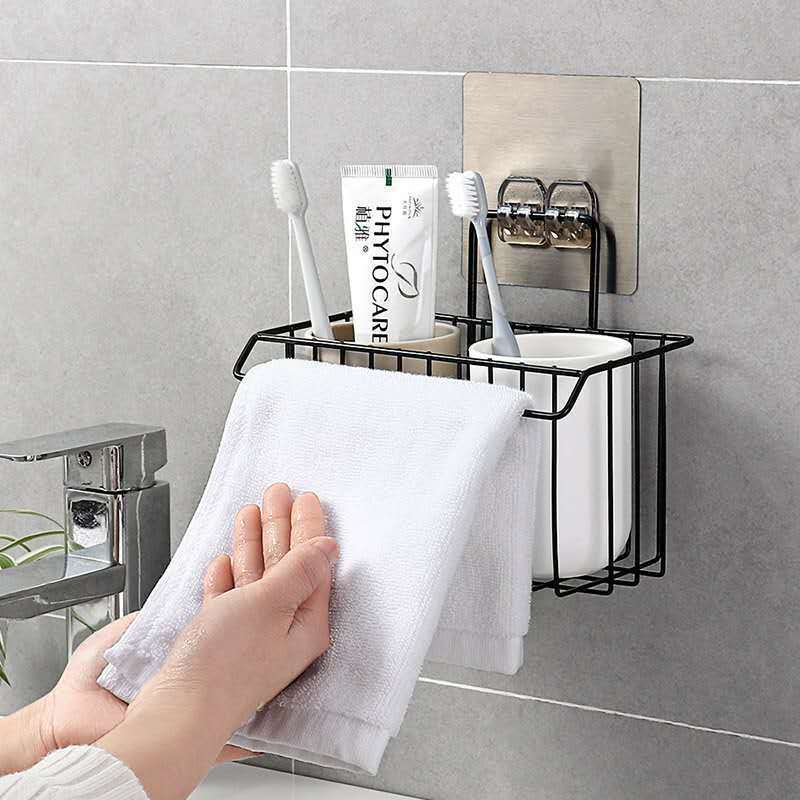 Wrought Iron Drain Rack Drain Basket Sink Side Storage Rack Storage Multifunctional Kitchen Drain Rack Household Drain Cloth