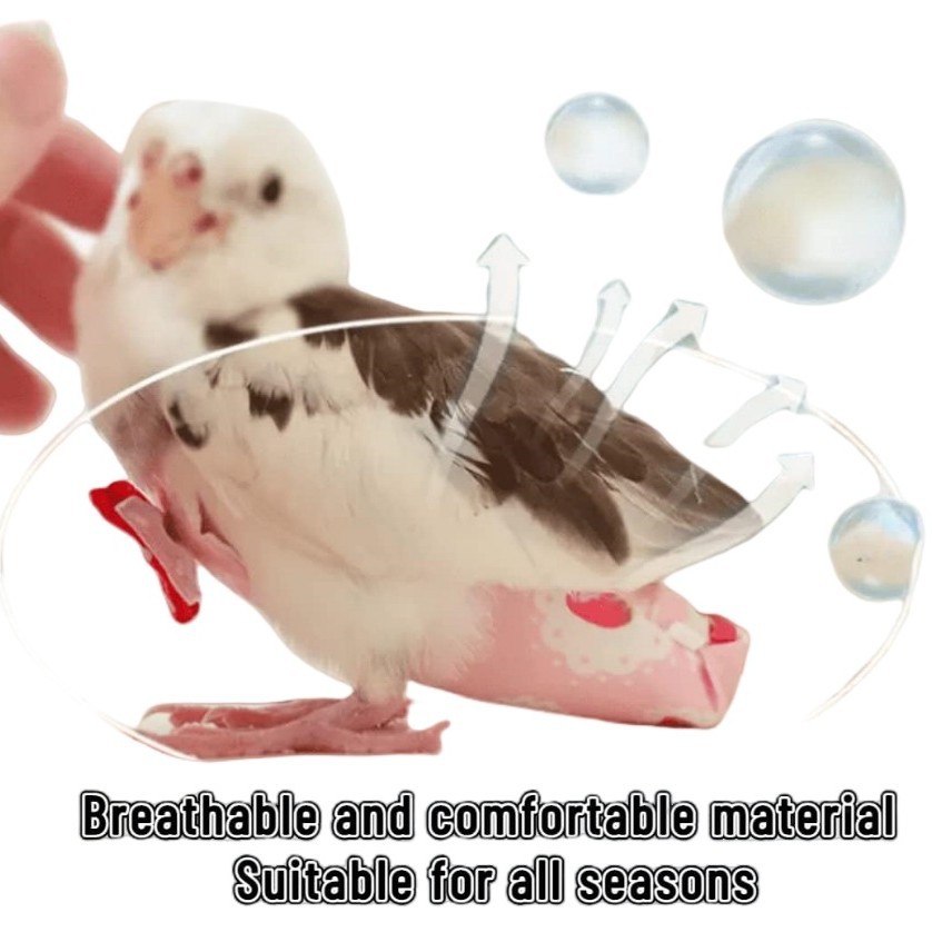 Amazon Aliexpress Parrot Clothes for Going Out, Anti-Poop Pocket Bird Flight Clothes, Tiger Skin Peony Black Wind Diapers