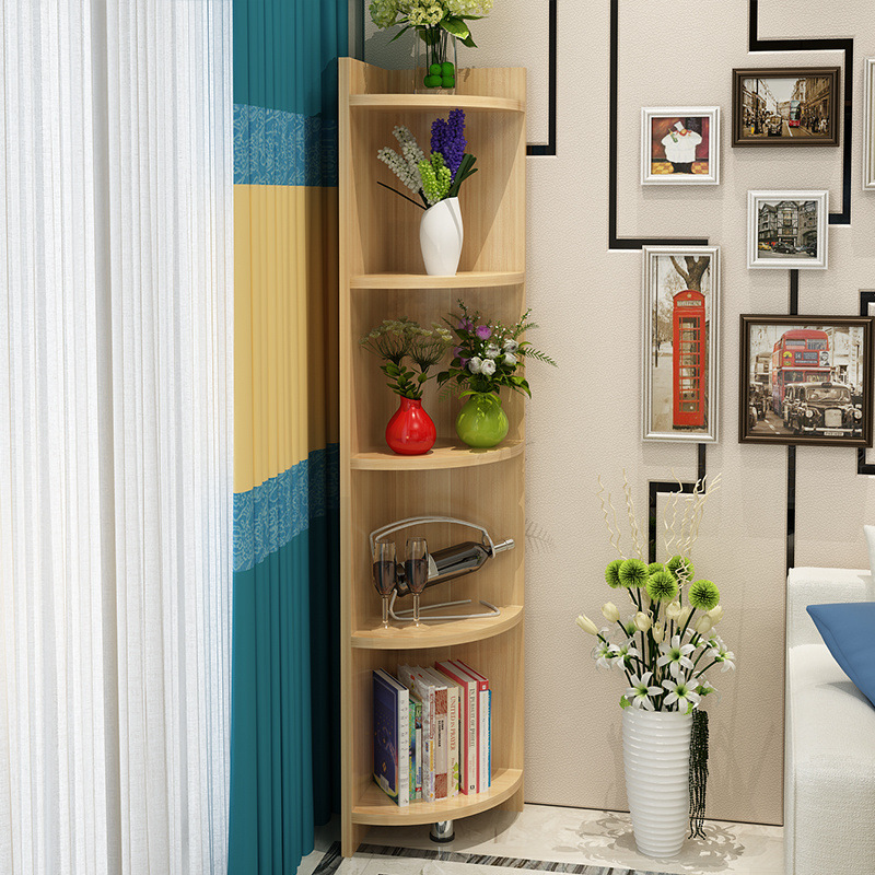 Living Room Corner Cabinet Wall Corner Triangle Cabinet Storage Cabinet Multi-Functional Wall Corner Cabinet Bedroom Simple Corner Storage Rack Side Cabinet