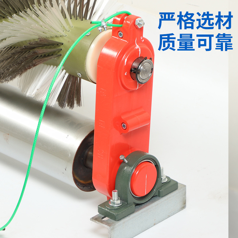 Mixed Brush Unpowered Sweeper Belt Machine Brush Sweeper Passive Brush Cleaning Brush Yellow Steel Wire
