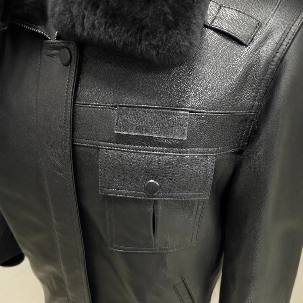 Duty Leather Clothing Security Guard Leather Cold Suit Patrol Winter Men's and Women's Haining Leather Clothing Factory Men's Leather Jacket