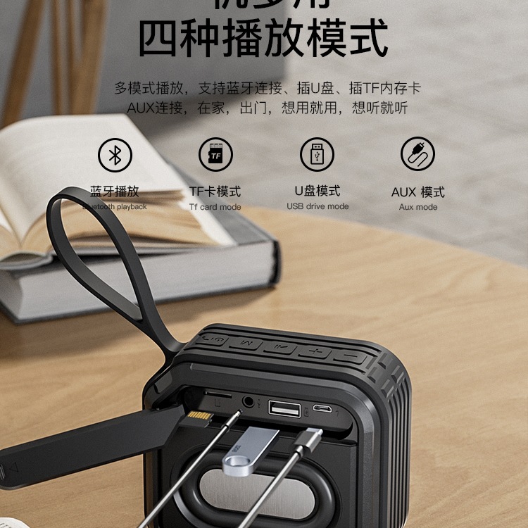 Sony Ericsson C16 Bluetooth Speaker Mini Portable Card USB Flash Drive Square Dance Audio Wireless Small Music Player