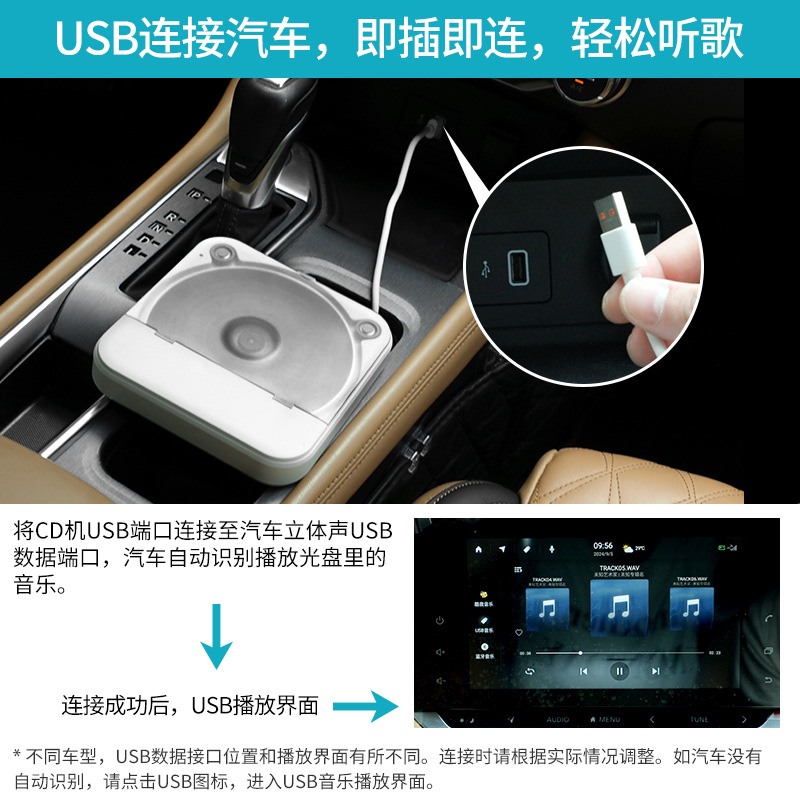 Amazon for Android car CD player USB interface CD player plug and play digital universal
