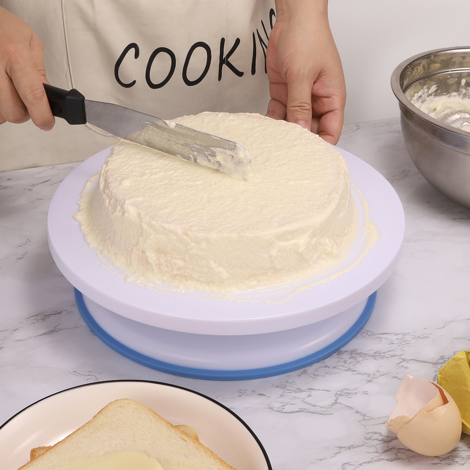 Manufacturer Produces Ready-Made Cake Table Turntable Baking Non-Slip Decorating Table Plastic Rotating Decorating Table