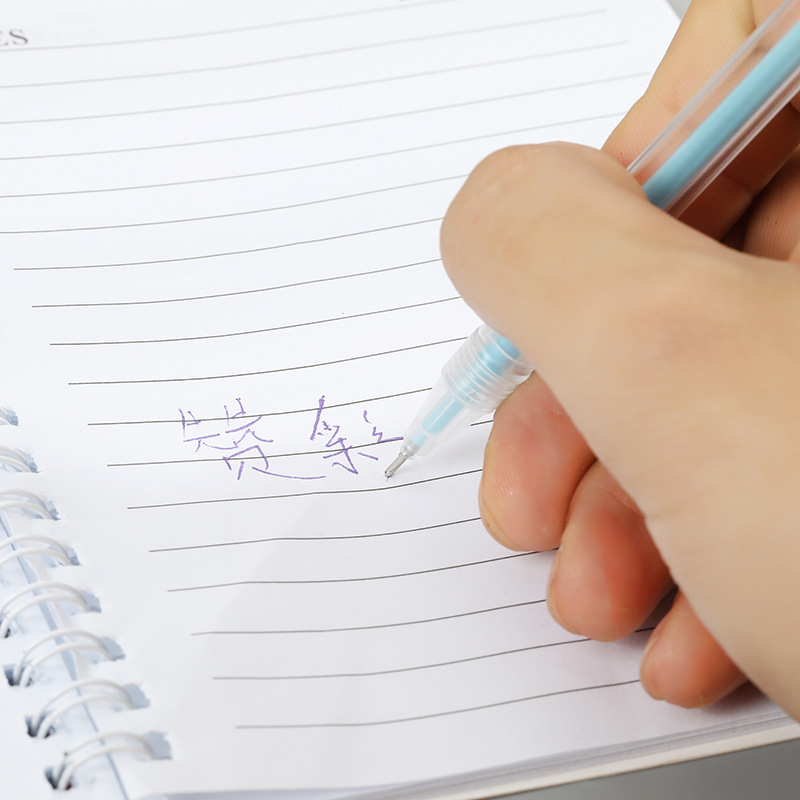 High-gloss pastel gel pen full needle head color hand account pen animation outline pen DIY black cardboard Pearl pen