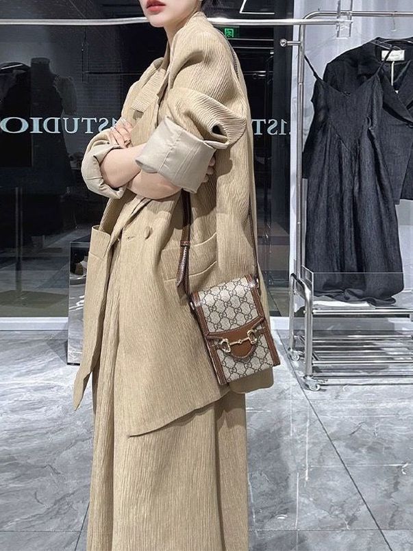 [in stock] plus size Women's New Spring and Autumn Fat mm Loose Jacket Sling Dress suit Two-Piece 5027