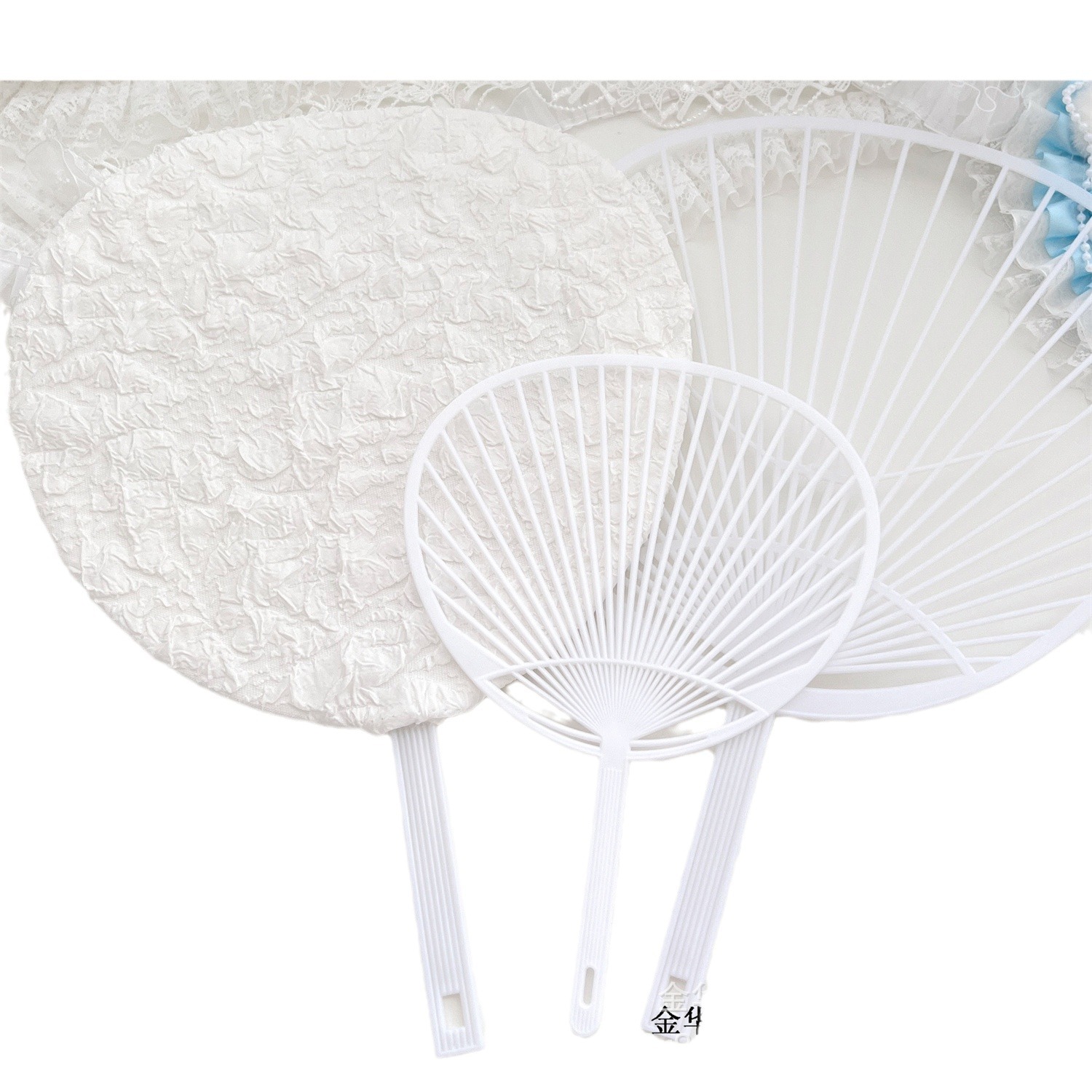 oversized white fan bone homemade love bean fan decoration material diy large size fan decoration material