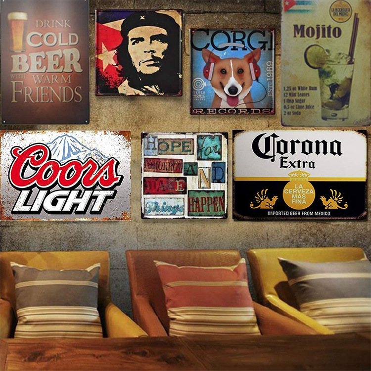 Ретро индустриальный стиль, ручная работа, декоративная картина для дома, металлическое искусство