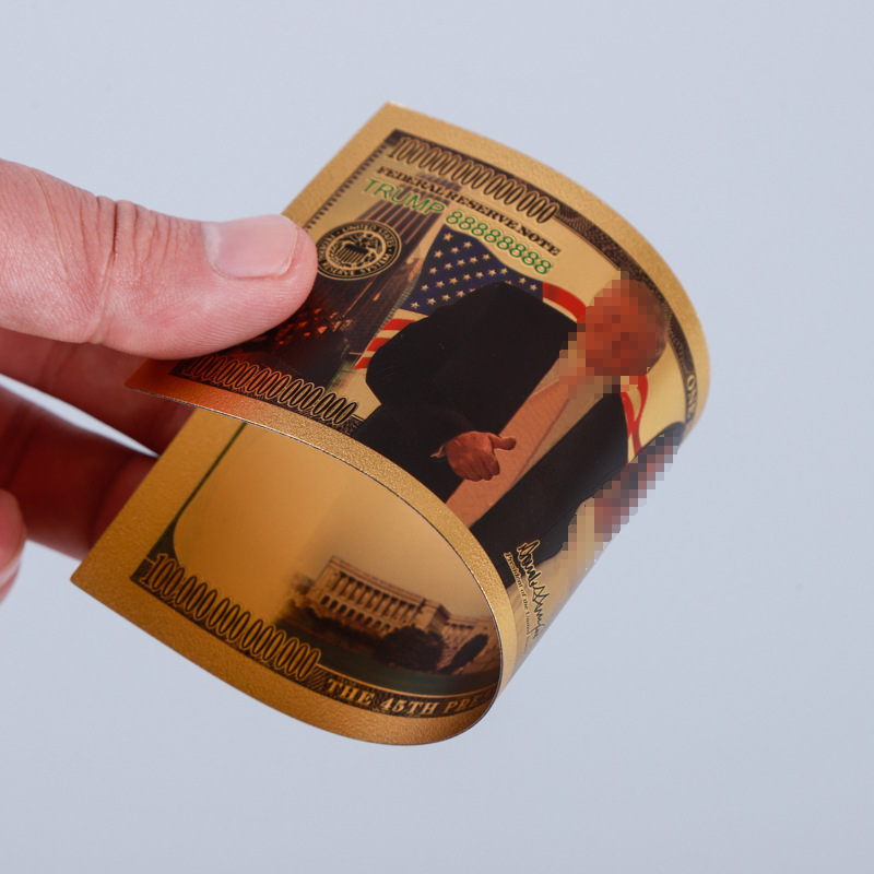 Manufacturer's Source of Plastic Gold Foil Banknotes, Colorfulful Dollar Collection Coins, Toy Props Coins, Creative Commemorative Banknotes Wholesale