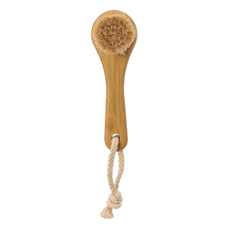 Spot Wholesale Portable Multifunctional Body Brush Baby Bath Brush Bamboo Wool Cleansing Brush Soft Bristle Face Brush