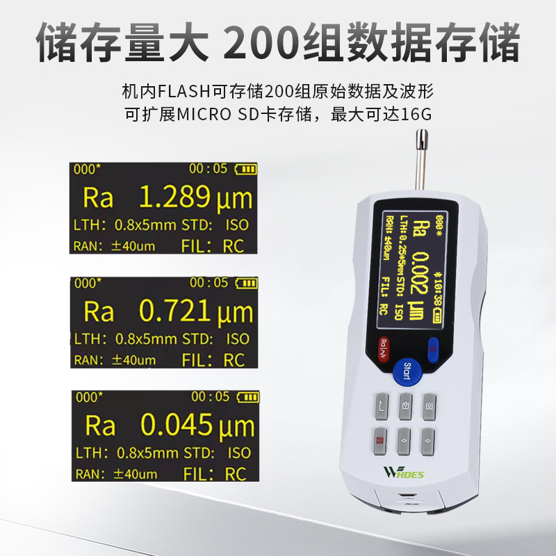 Roughness Tester TR200 Surface Roughness Measuring Instrument High Precision Portable Handheld Bluetooth Finish Detection