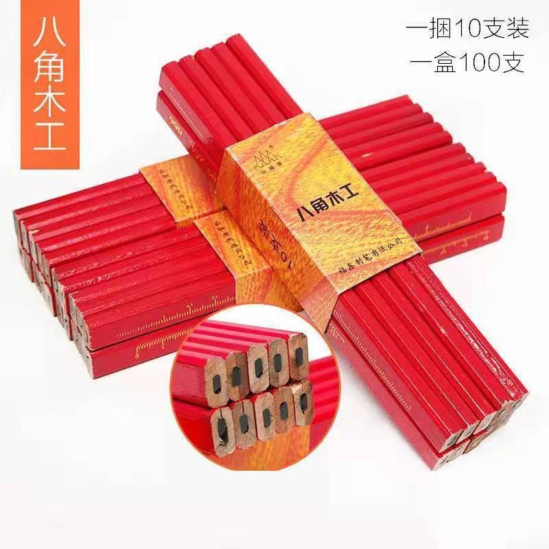 Оптовая продажа столярного карандаша Красный и синий карандаш