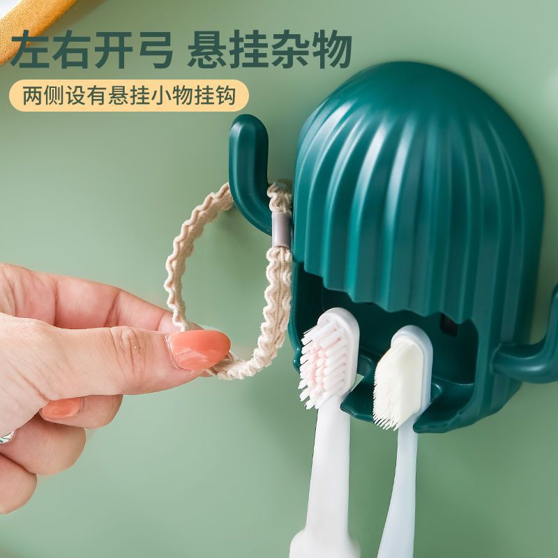 Creative Cactus Electric Toothbrush HolderWall-mounted Wall-mounted Toothbrush Storage Rack Punch-free Dental Rack for Washing Table