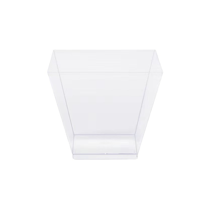 Disposable transparent creative jelly dessert table mousse cup portable mini square plastic cup factory wholesale