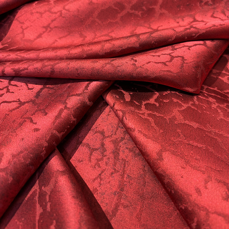 New Chinese Style Clothing Fabric Mulberry Silk Fragrant Cloud Yarn 140 Wide Silk Fabric Red Festive Silk