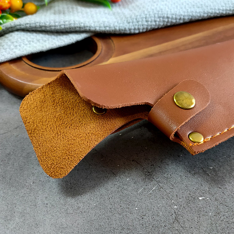 Bone knife set small kitchen knife portable knife protective cover sheath leather knife sheath two-layer cowhide PU leather knife sheath knife cover