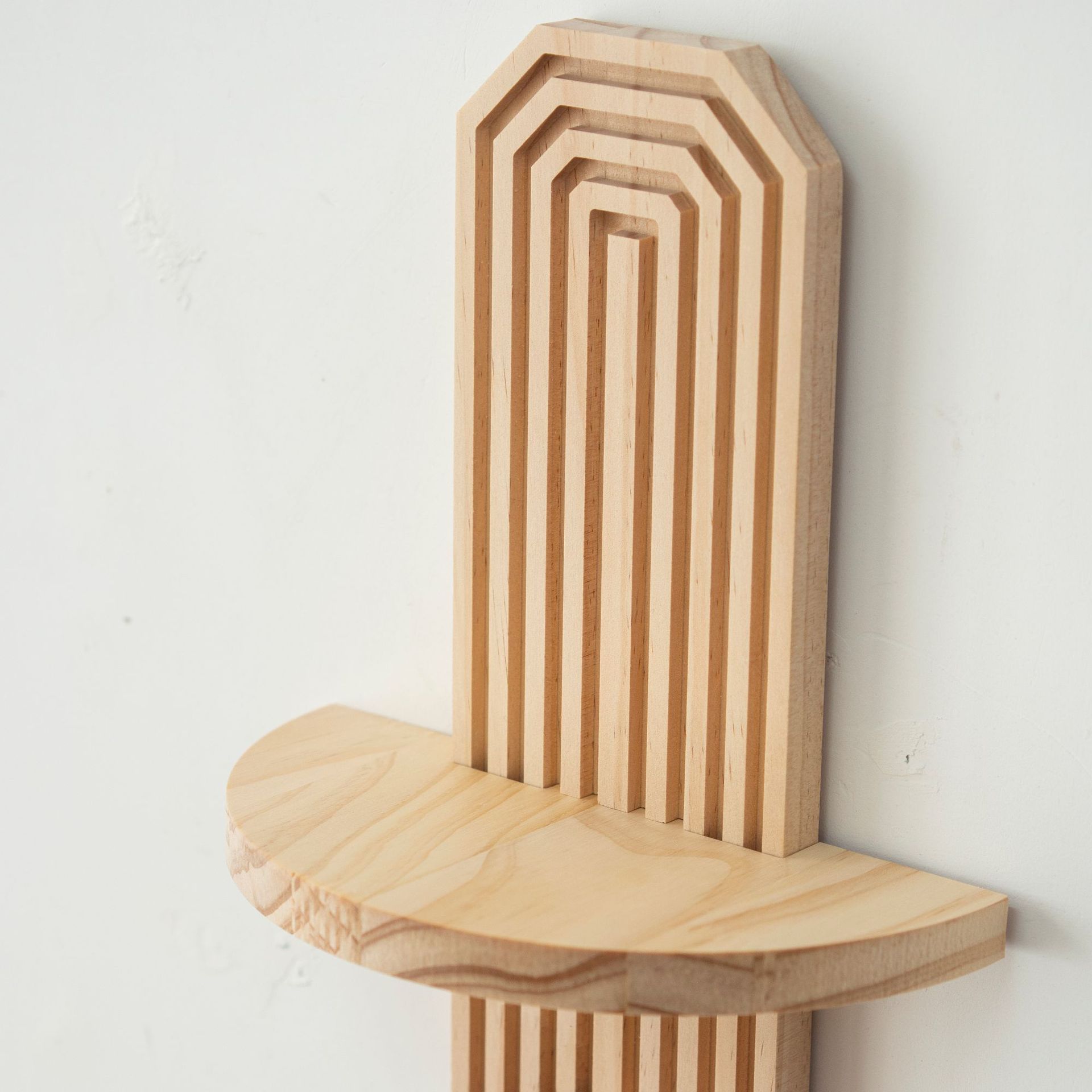 Wooden Wall Rack Bohemian Style Wall Decoration Living Room Decorative Solid Wood Green Plant Rack Aromatherapy Candle Holder