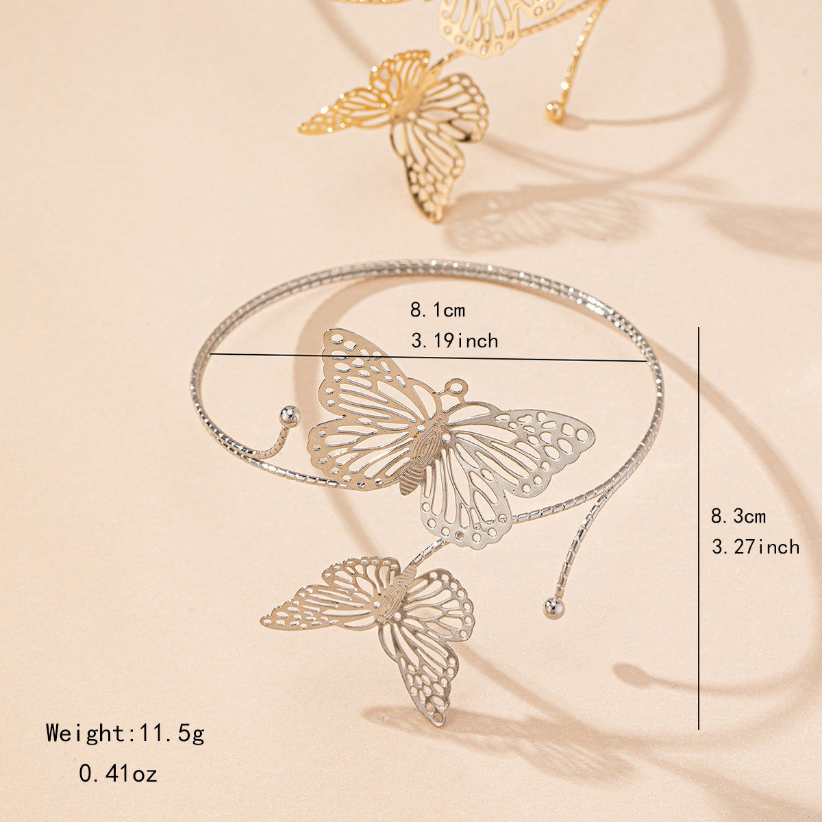 Europe and the United States cross-border new butterfly arm ring fashion personality design high sense cold wind jewelry daily party accessories