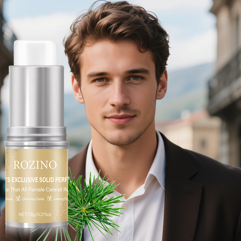[Cross-Border] Rozino Cedar Deodorant for Men and Women with Long-Lasting Fragrance Portable Solid Perfume Portable Deodorant